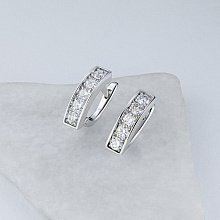 Серьги из белого золота с бриллиантом (изготовление)