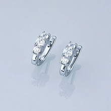 Серьги из белого золота с бриллиантами (изготовление)