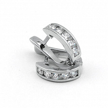 Серьги из белого золота с бриллиантом (изготовление)