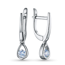 Серьги из серебра с бриллиантом