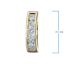 Серьги из желтого золота c бриллиантами