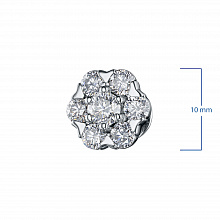 Пусеты из белого золота с бриллиантами (изготовление)