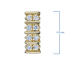 Подвеска из желтого золота c бриллиантами