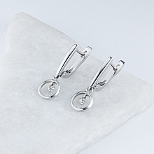 Серьги из серебра с бриллиантами (изготовление)