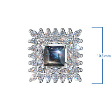 Подвеска из белого золота с сапфиром и бриллиантами