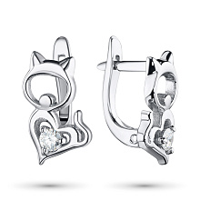 Серьги из серебра (изготовление) с бриллиантом