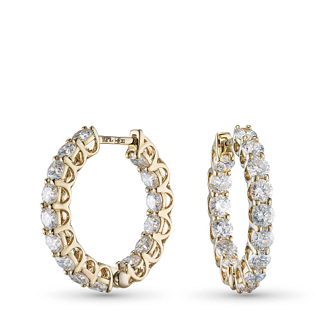 Серьги из желтого золота