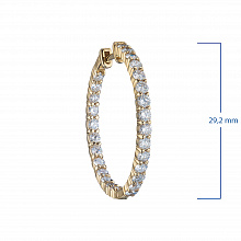 Серьги из желтого золота с бриллиантами (изготовление)