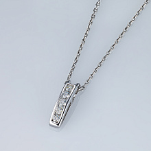 Подвеска из серебра c бриллиантами выращенными