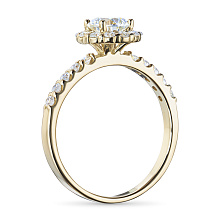 Кольцо из желтого золота c бриллиантами