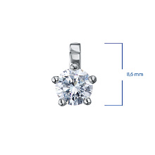 Подвеска из белого золота с бриллиантом