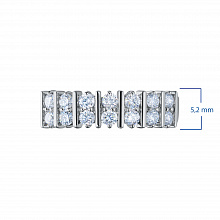 Классическое кольцо из белого золота c бриллиантами выращенными