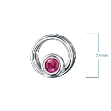 Подвеска из серебра с рубином