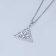 Классическая подвеска из серебра (изготовление) с бриллиантом