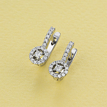 Серьги из белого золота с бриллиантами (изготовление)