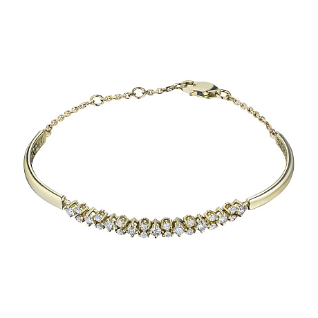 Браслет из желтого золота с бриллиантами