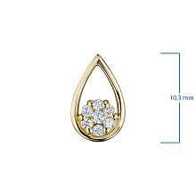 Подвеска из желтого золота c бриллиантами