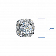 Пусеты из белого золота (изготовление) с бриллиантами