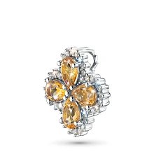 Подвеска из белого золота с цитринами и бриллиантами