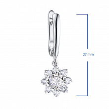 Серьги из белого золота с бриллиантами (изготовление)