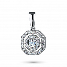 Подвеска из белого золота с бриллиантами (изготовление)