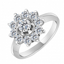 Кольцо из белого золота с бриллиантами (изготовление)