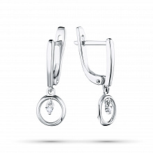 Серьги из серебра с бриллиантами (изготовление)