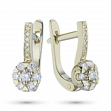 Серьги из белого золота с бриллиантами (изготовление)