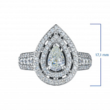 Кольцо из белого золота с бриллиантами (изготовление)