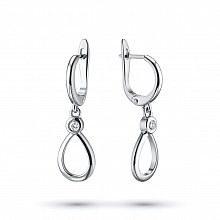 Серьги из белого золота с бриллиантами (изготовление)