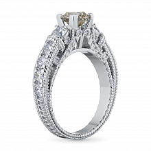 Кольцо из белого золота с бриллиантами (изготовление)