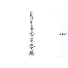 Серьги из белого золота c бриллиантами