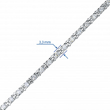 Браслет из белого золота с бриллиантами (изготовление)