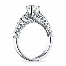 Кольцо из белого золота с бриллиантами (изготовление)