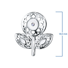 Подвеска из серебра с бриллиантом