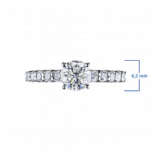 Кольцо из белого золота с бриллиантами (изготовление)