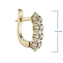 Серьги из желтого золота c бриллиантами