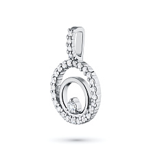 Подвеска из белого золота c бриллиантами выращенными