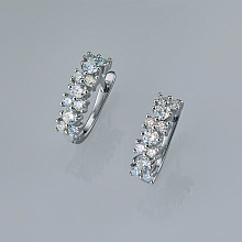 Серьги из белого золота c бриллиантами