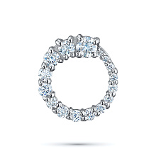 Подвеска из белого золота c бриллиантами выращенными