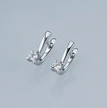 Серьги из белого золота с бриллиантами (изготовление)