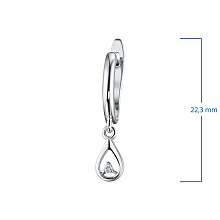 Серьги из серебра (изготовление) с бриллиантами