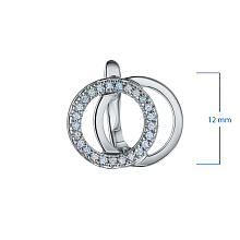 Серьги из белого золота c бриллиантами