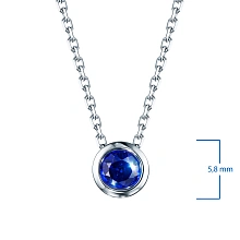 Колье из белого золота с сапфиром