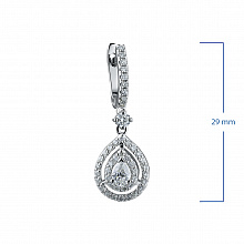 Серьги из белого золота с бриллиантами (изготовление)