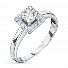 Кольцо из белого золота с бриллиантами (изготовление)