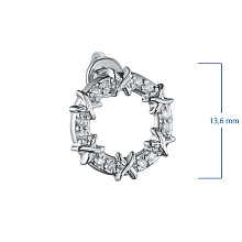 Пусеты из белого золота с бриллиантами