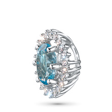 Подвеска из белого золота с топазом и бриллиантами