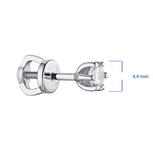 Пусеты из белого золота с бриллиантами