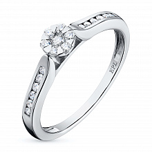 Кольцо из белого золота с бриллиантами (изготовление)